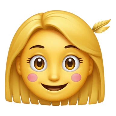 An emoji with long lashes sticker