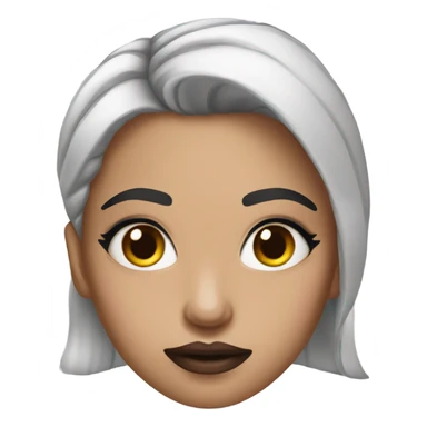 a girl with bad makeup and sharpie like eyebrows sticker