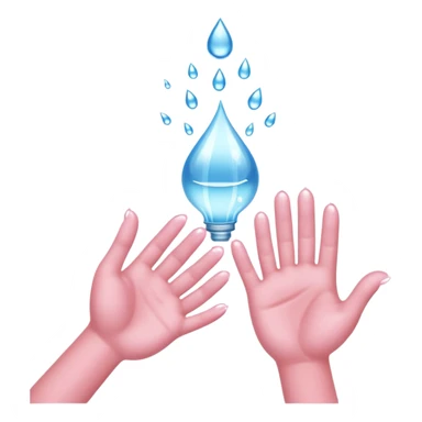 Light pink hands spray sticker