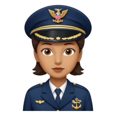 Female navy soldier, old face. sticker