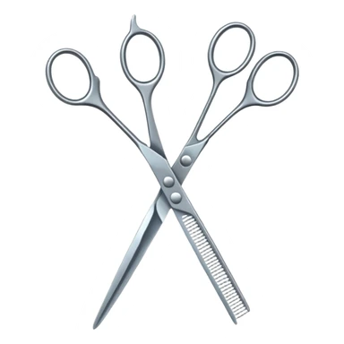 barber shop, scissors, comb, only scissor and comb sticker