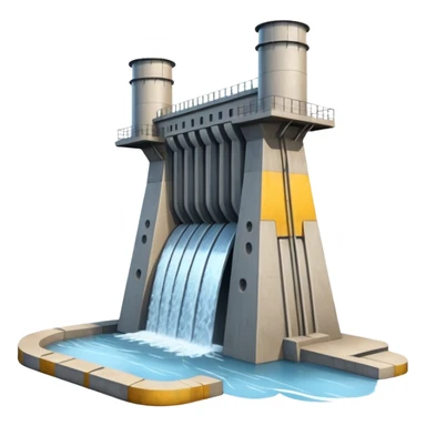 hydroelectric power station (simple) sticker