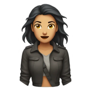 Emoji mujer furia sticker