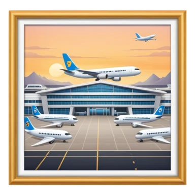 international airport sticker