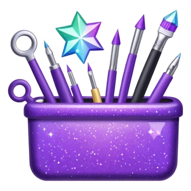 Purple Glitter administrator tools sticker