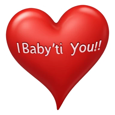 A heart  saying baby I love I can't wait til your here sticker