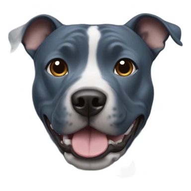 Blue Staffordshire terrier dog sticker