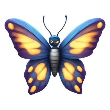 butterfly with lightning thunder wings sticker