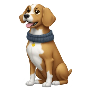 Dog wearing winter boots  sticker