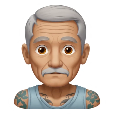 old man with tattoos sticker