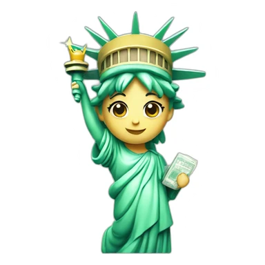 cute statue of liberty sticker