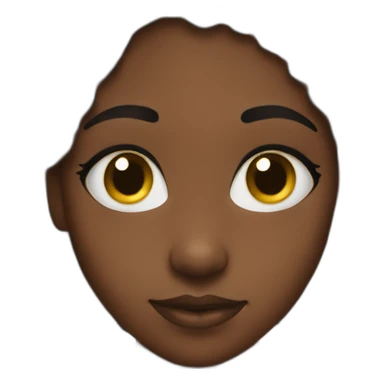 Black girl's eyes filled with love sticker