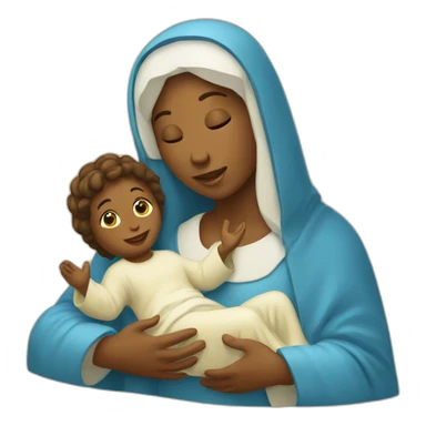 Mary with baby Jesus sticker
