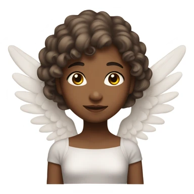 Brown angel girl  sticker