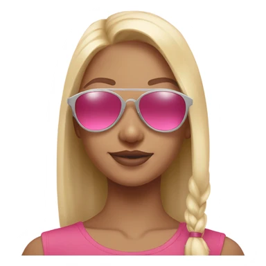 pink oakley sunglasses on a blonde girl sticker
