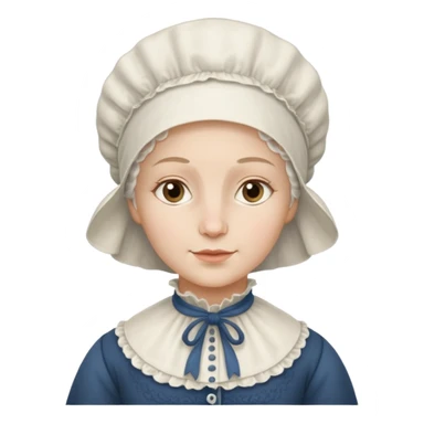 white townslady 18th century sticker