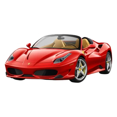 Red Ferrari sports car sticker