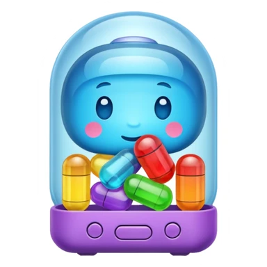 gachapon capsule with toy inside sticker