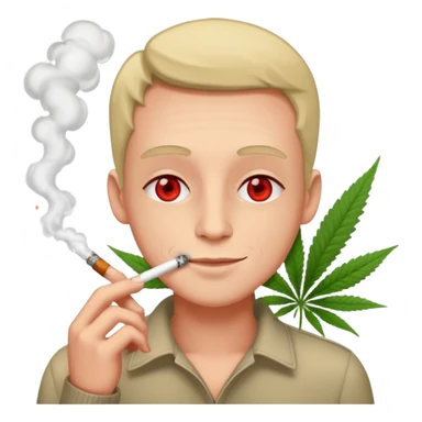 smoking marijuana sticker