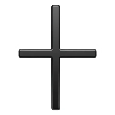 cross bar emoji iphone black sticker