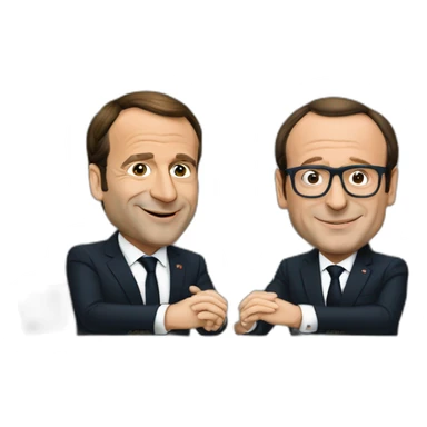 macron et hollande sticker