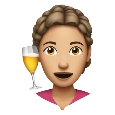 tipsy face woman sticker