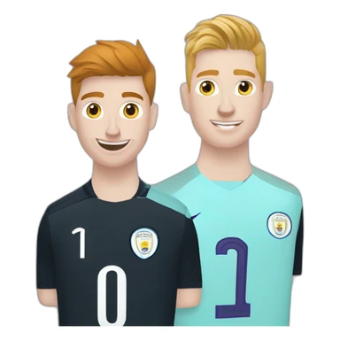 De Bruyne et Courtois amoureux sticker