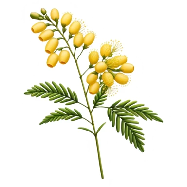 Mimosa flower sticker