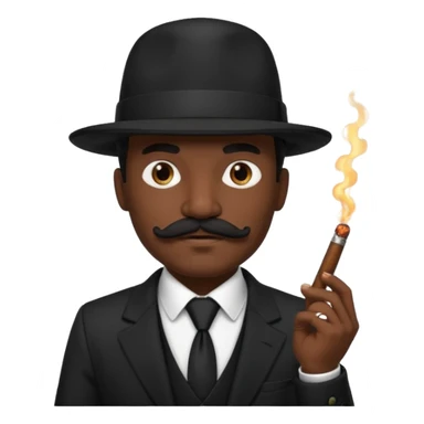 Mobster in Black Suit – Black shirt, black hat, mustache.



 sticker