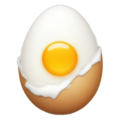 Half a boiled egg sticker