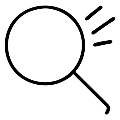 A simple magnifying glass with search lines sticker