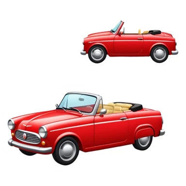 Red convertible car sticker