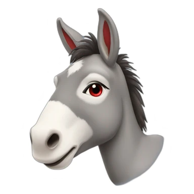 Donkey with red lips and eyelashes sticker