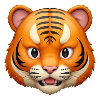 Cute small angry face tiger sticker