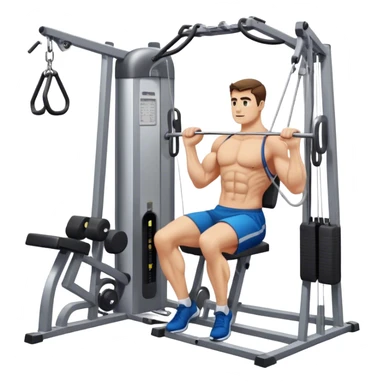 guy cable-crossover gym sticker