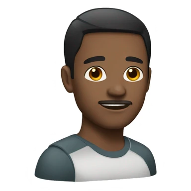 man with short straight dark hair sticker