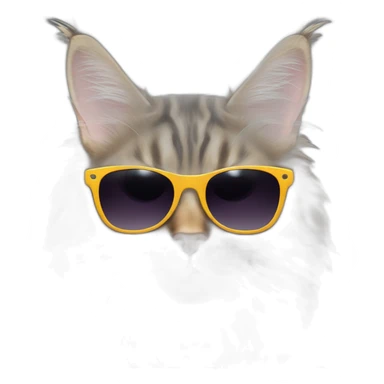 Tabby maine coon with sunglasses sticker