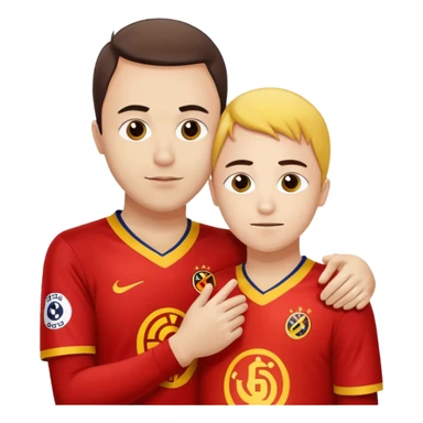 Galatasar lı bir taraftar fenerli bir taraftara sarırıp sus işareti yapıyor sticker