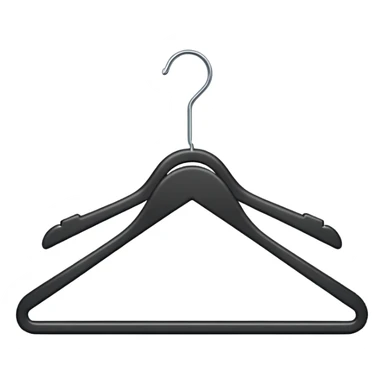 one black clothed clothing hanger sticker
