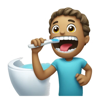 brushing teeth sticker