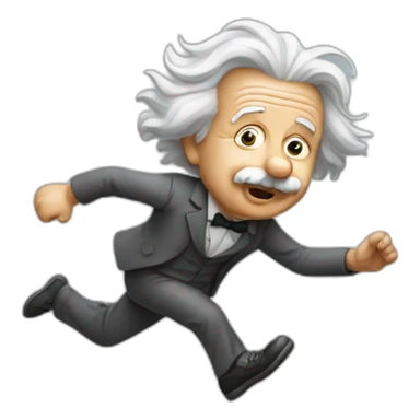 Albert Einstein running out of ideas sticker