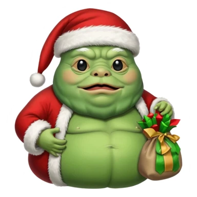 jabba the hutt santa sticker