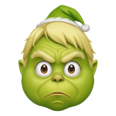 Grinch with blonde hair sticker