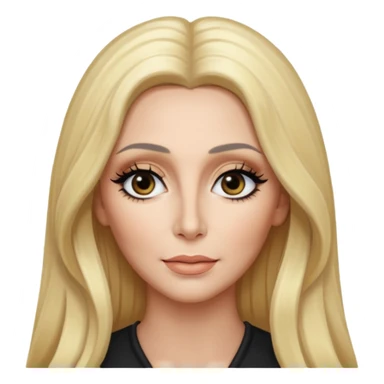 Cher with long blonde hair sticker