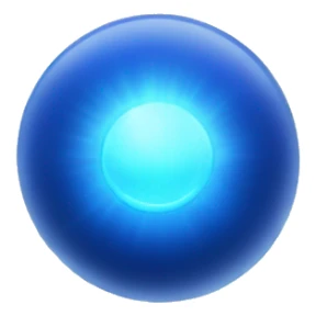 blue light sphere radiating aura  sticker
