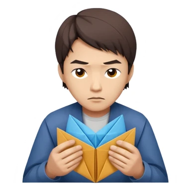 the man who does origami sticker