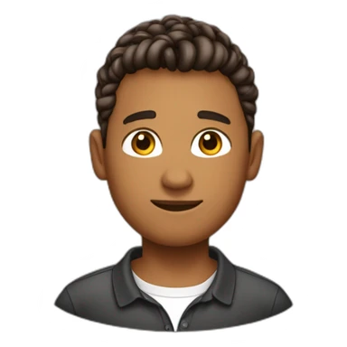 Kris pande hansdome brown boy with box braidd and a polo shirt sticker