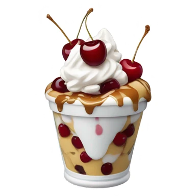 Sundae with cherries  sticker