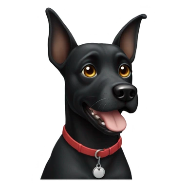 black dog being werid sticker