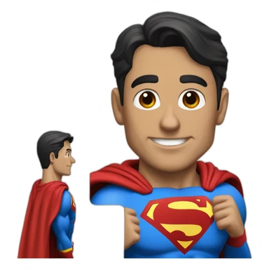 superman with "JV" to remplace "S" sticker